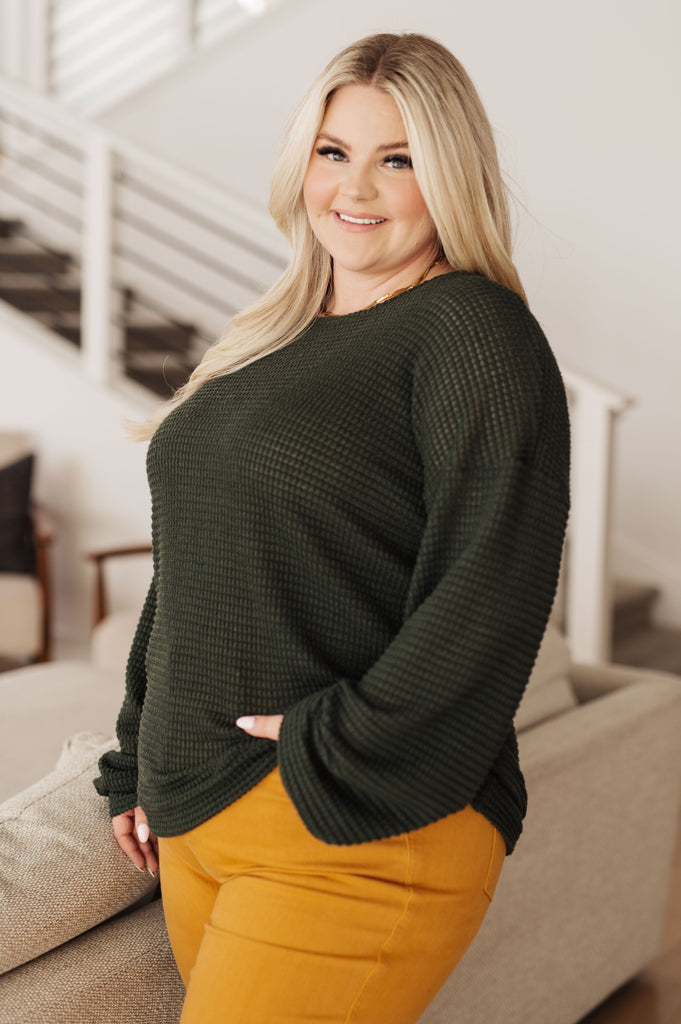 Don't Wiff It Waffle Knit Top-Womens-Timber Brooke Boutique, Online Women's Fashion Boutique in Amarillo, Texas