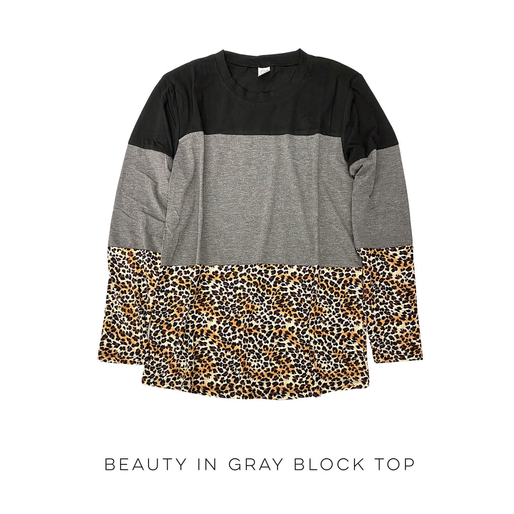 Beauty in Gray Block Top-YFW-Timber Brooke Boutique, Online Women's Fashion Boutique in Amarillo, Texas