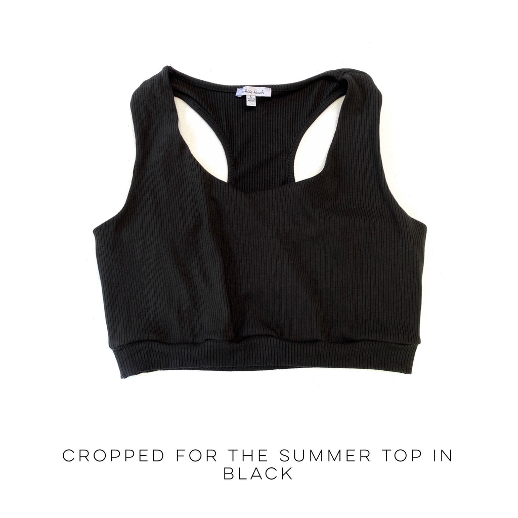 Cropped for the Summer Top in Black-White Birch-Timber Brooke Boutique, Online Women's Fashion Boutique in Amarillo, Texas