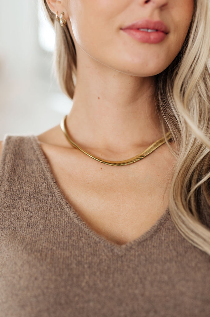 Enlighten Me Gold Plated Chain Necklace-Womens-Timber Brooke Boutique, Online Women's Fashion Boutique in Amarillo, Texas