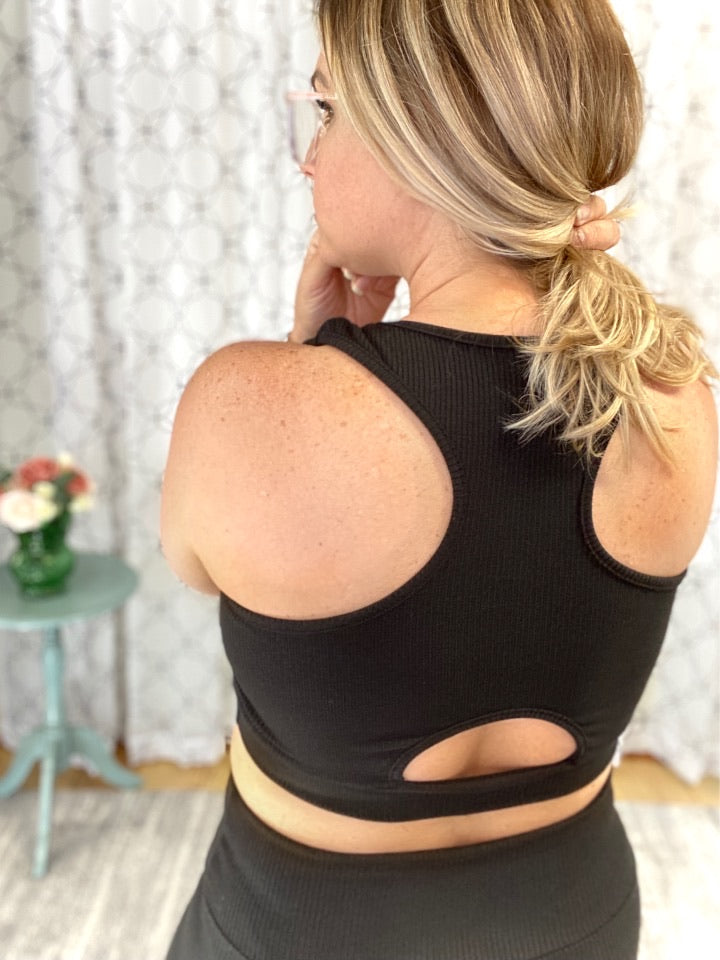 Cropped for the Summer Top in Black-White Birch-Timber Brooke Boutique, Online Women's Fashion Boutique in Amarillo, Texas