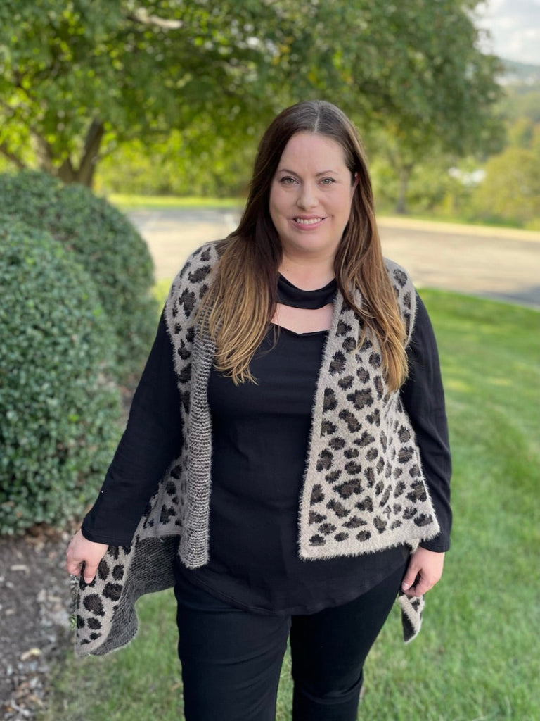 Crazy for Leopard Vest-YFW-Timber Brooke Boutique, Online Women's Fashion Boutique in Amarillo, Texas