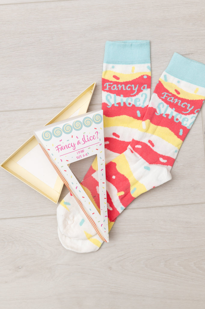 Fancy A Slice? Graphic Socks-Womens-Timber Brooke Boutique, Online Women's Fashion Boutique in Amarillo, Texas