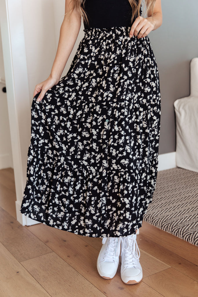 Fielding Flowers Floral Skirt-Womens-Timber Brooke Boutique, Online Women's Fashion Boutique in Amarillo, Texas
