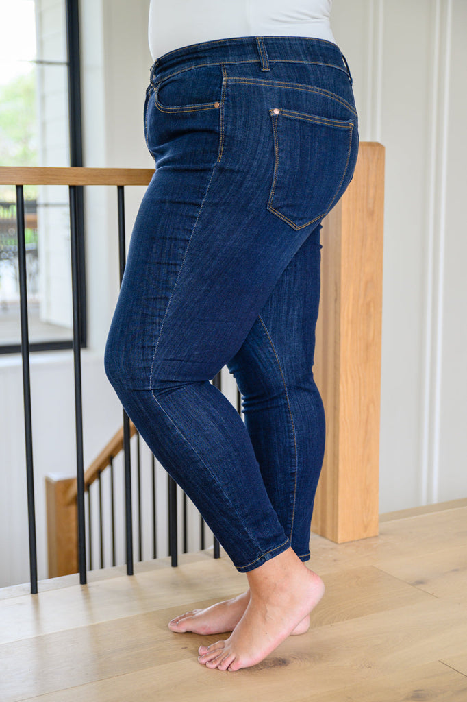 Georgia Back Yoke Skinny Jeans with Phone Pocket-200 Pants-Timber Brooke Boutique, Online Women's Fashion Boutique in Amarillo, Texas