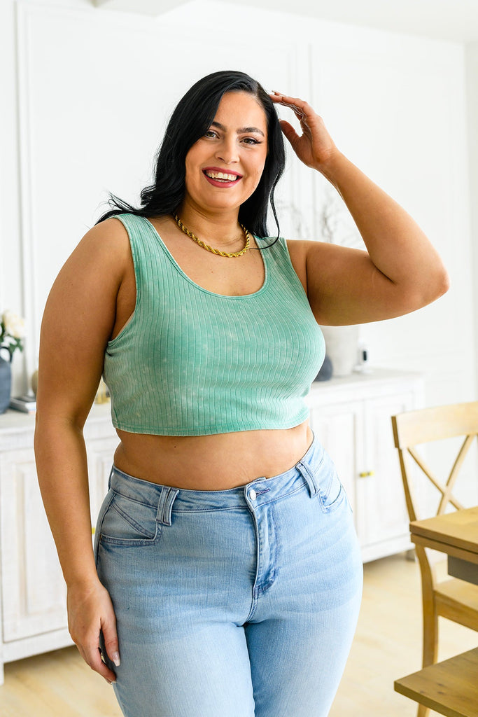 Get On My Level Cropped Cami in Mint-Womens-Timber Brooke Boutique, Online Women's Fashion Boutique in Amarillo, Texas
