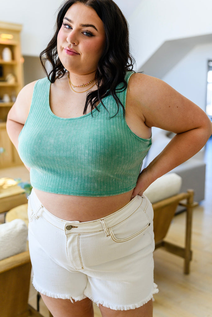 Get On My Level Cropped Cami in Mint-Bralettes-Timber Brooke Boutique, Online Women's Fashion Boutique in Amarillo, Texas