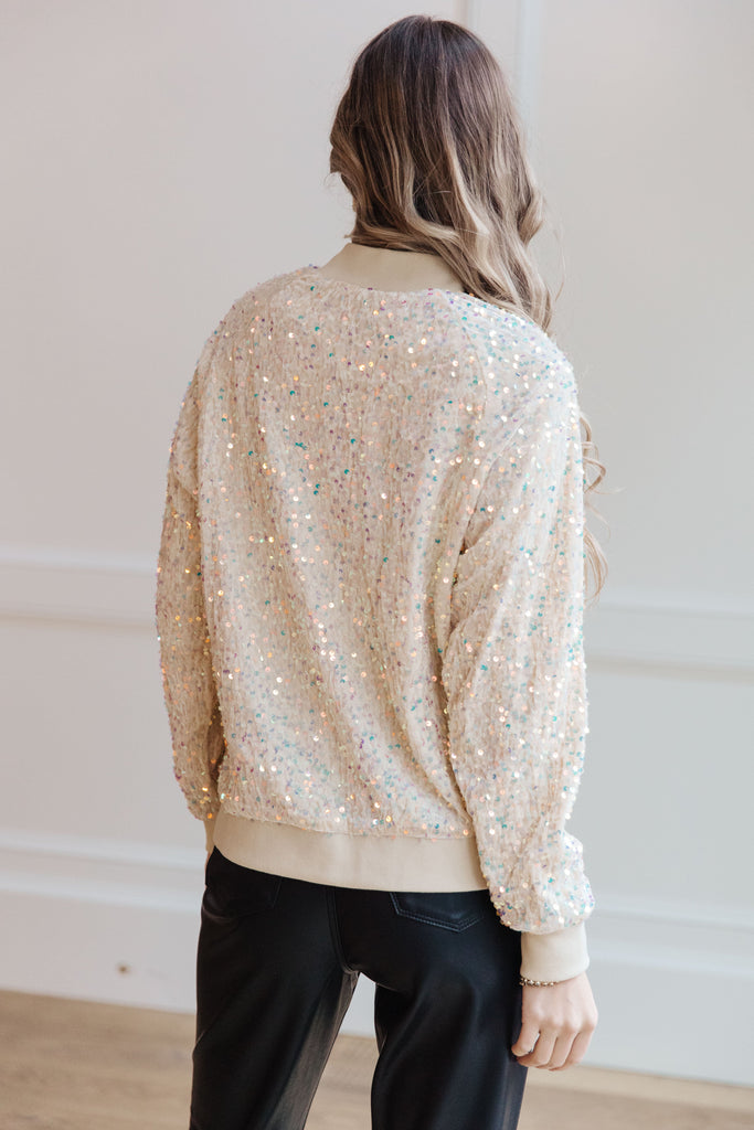 Glitter Bomb Sequin Bomber Jacket-Womens-Timber Brooke Boutique, Online Women's Fashion Boutique in Amarillo, Texas