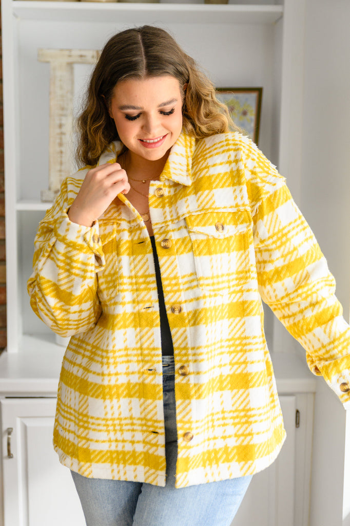 Hard To Miss Shacket In Mustard-Womens-Timber Brooke Boutique, Online Women's Fashion Boutique in Amarillo, Texas