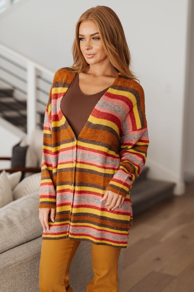 Henny Penny Striped Cardigan-Womens-Timber Brooke Boutique, Online Women's Fashion Boutique in Amarillo, Texas