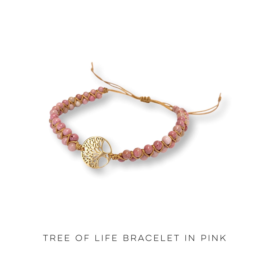 Tree of Life Bracelet in Pink-Julia Rose-Timber Brooke Boutique, Online Women's Fashion Boutique in Amarillo, Texas