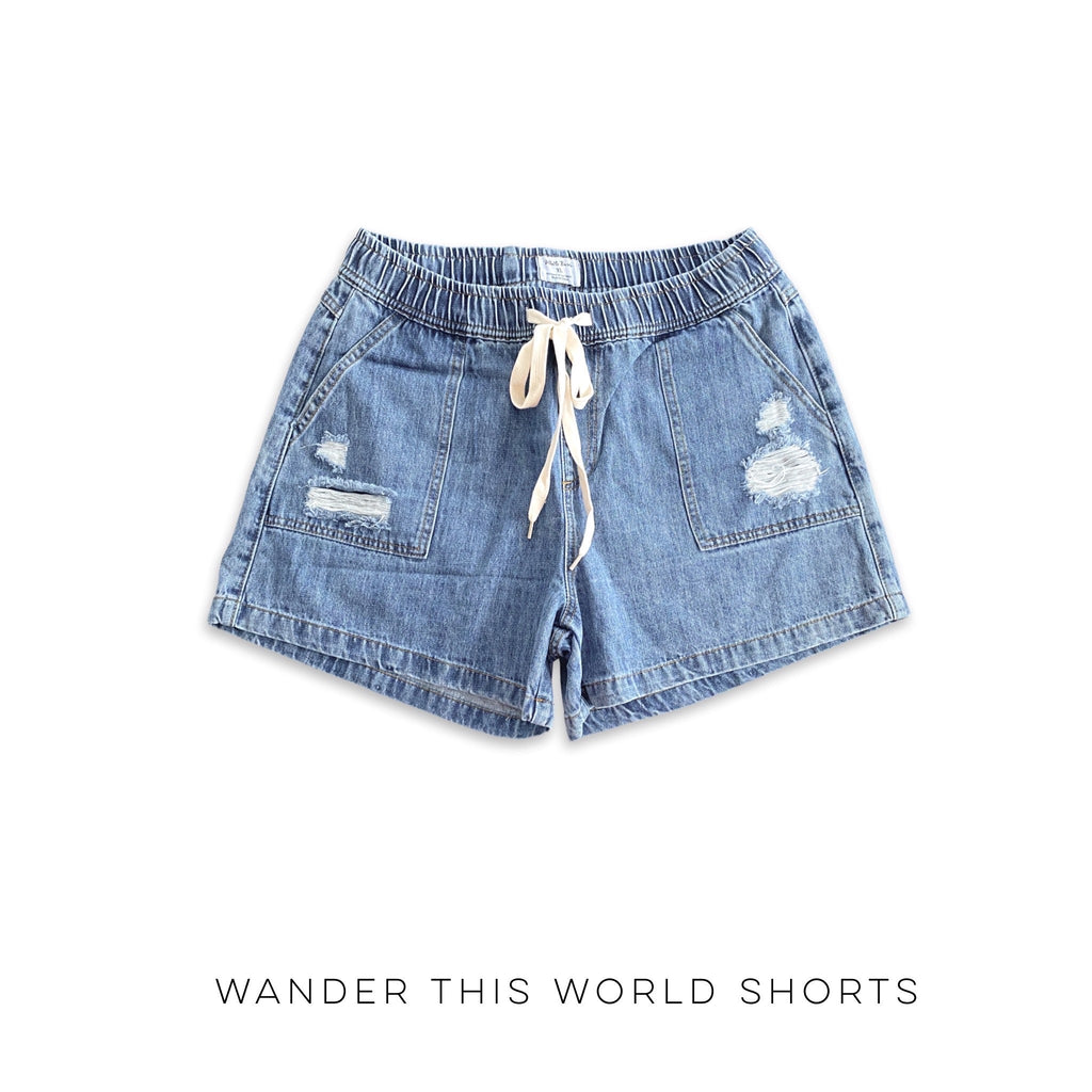 Wander This World Shorts-White Birch-Timber Brooke Boutique, Online Women's Fashion Boutique in Amarillo, Texas