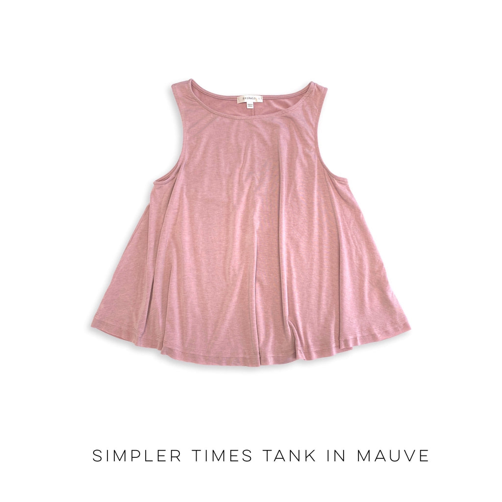 Simpler Times Tank in Mauve-Emerald-Timber Brooke Boutique, Online Women's Fashion Boutique in Amarillo, Texas
