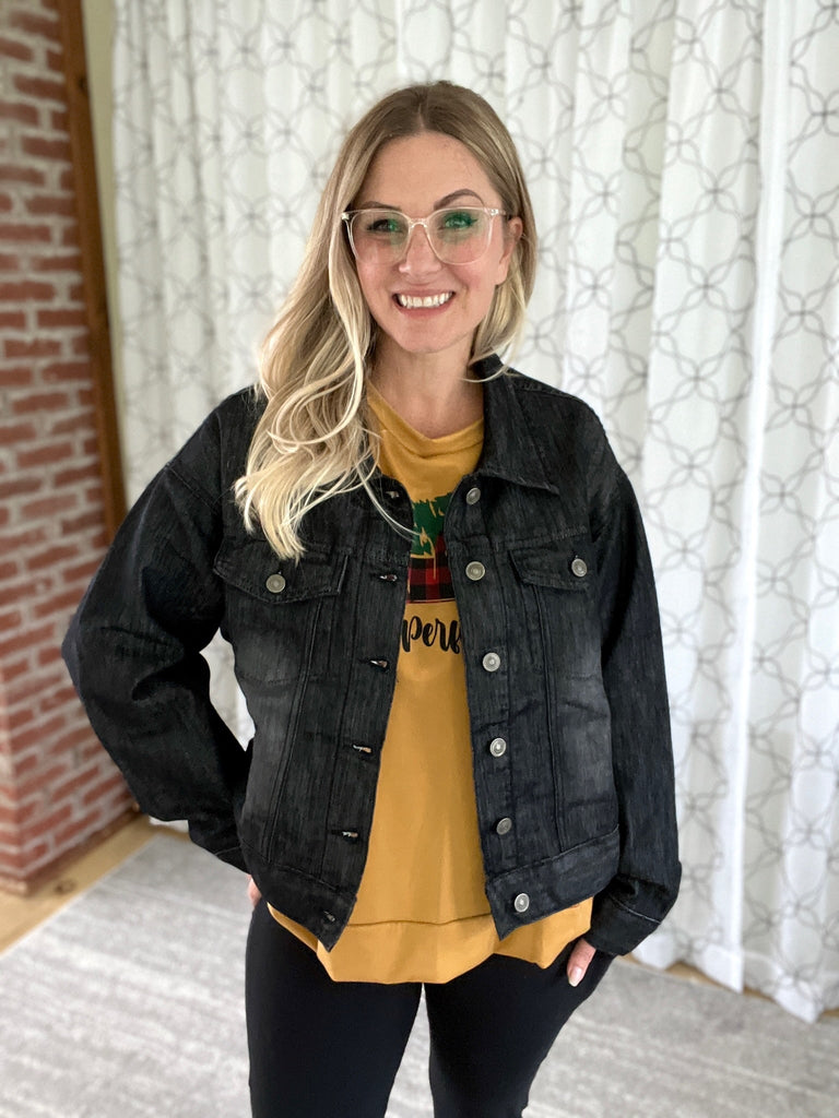 The Way We Were Denim Jacket-Sew in Love-Timber Brooke Boutique, Online Women's Fashion Boutique in Amarillo, Texas