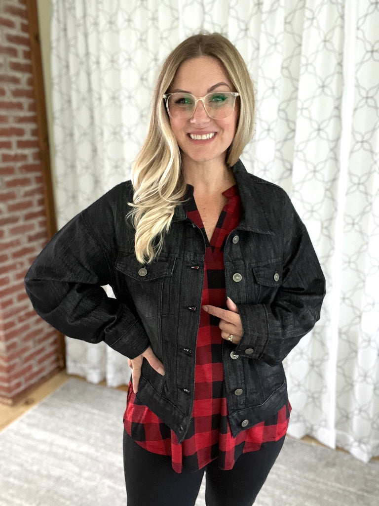 The Way We Were Denim Jacket-Sew in Love-Timber Brooke Boutique, Online Women's Fashion Boutique in Amarillo, Texas
