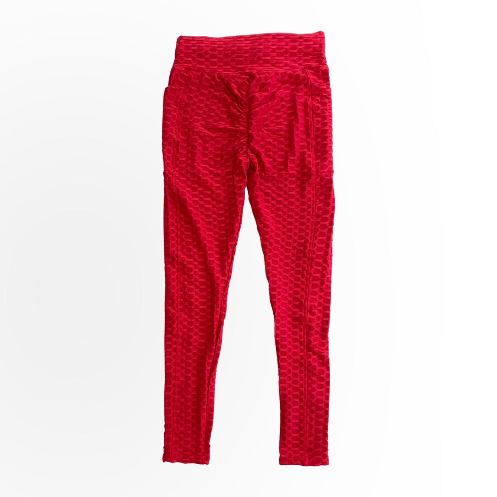 Take It Easy Tik-Tok Pocket Leggings in Red-White Birch-Timber Brooke Boutique, Online Women's Fashion Boutique in Amarillo, Texas