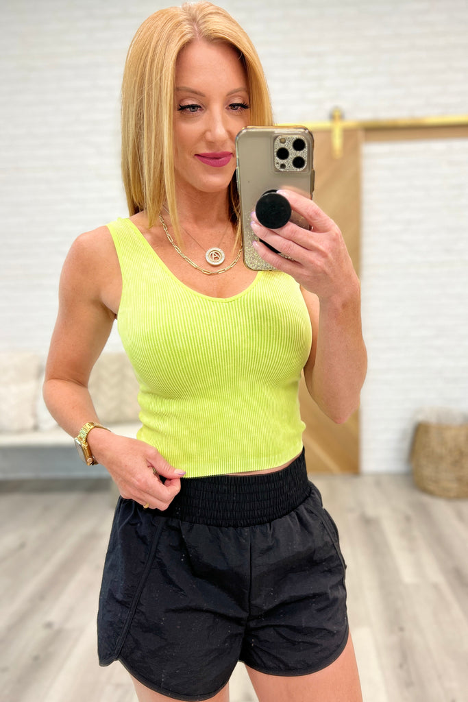 Fundamentals Ribbed Seamless Reversible Tank in Green-Womens-Timber Brooke Boutique, Online Women's Fashion Boutique in Amarillo, Texas