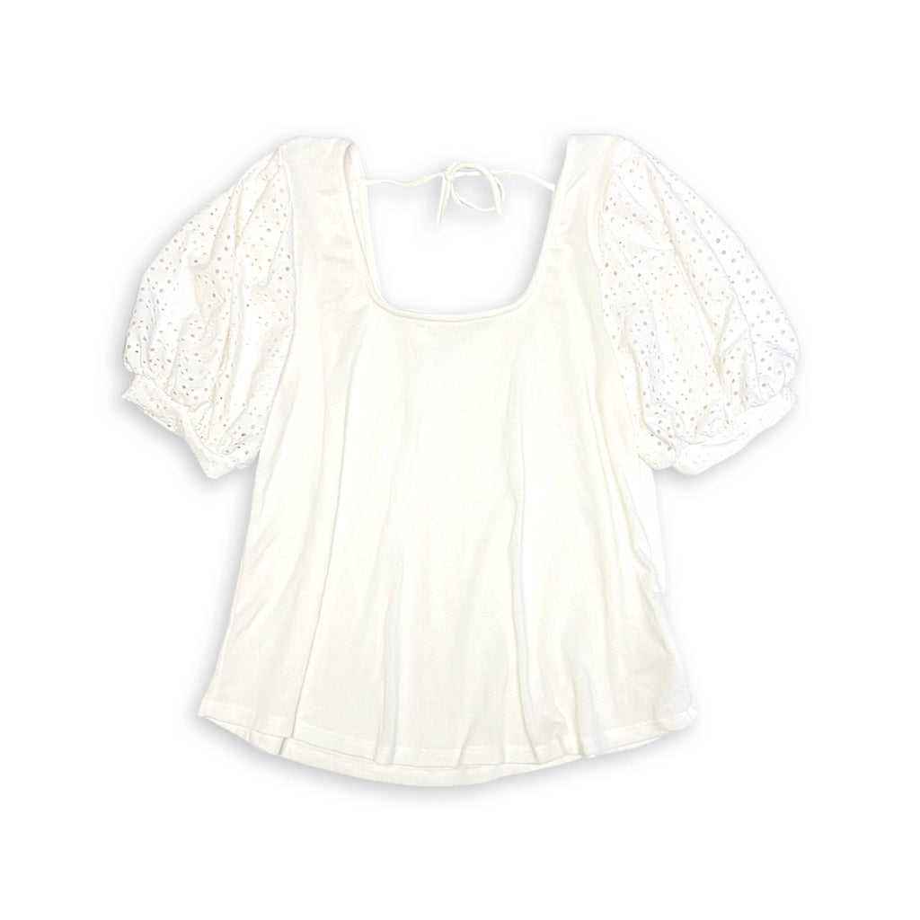 Precious Moments Top in Ivory-Emerald-Timber Brooke Boutique, Online Women's Fashion Boutique in Amarillo, Texas