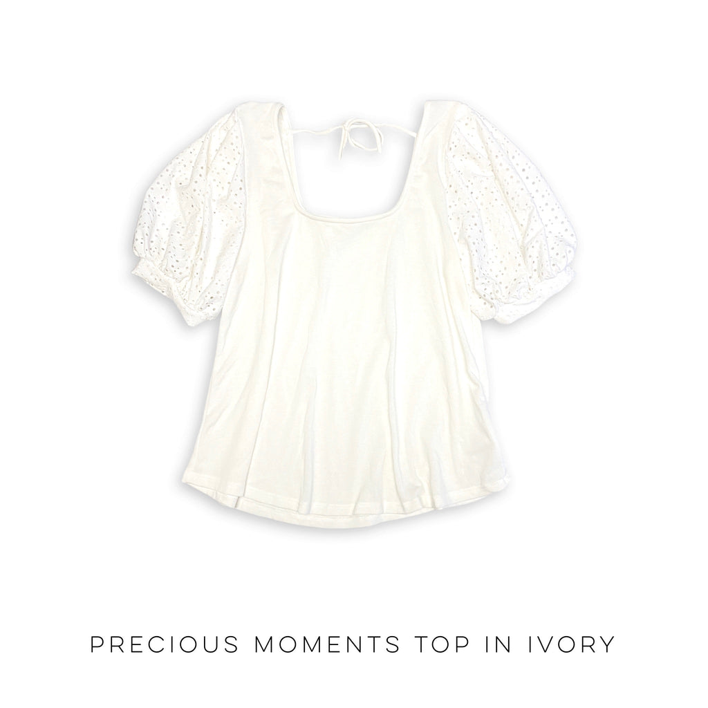 Precious Moments Top in Ivory-Emerald-Timber Brooke Boutique, Online Women's Fashion Boutique in Amarillo, Texas