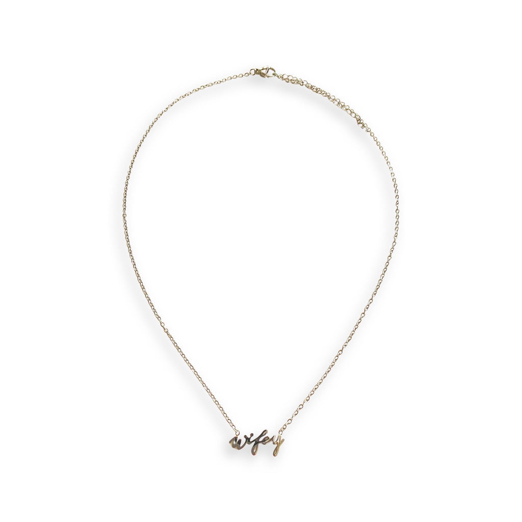 Wifey Necklace in Silver-Julia Rose-Timber Brooke Boutique, Online Women's Fashion Boutique in Amarillo, Texas