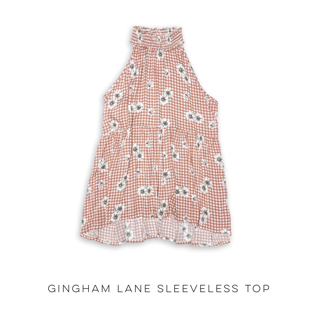 Gingham Lane Sleeveless Top-White Birch-Timber Brooke Boutique, Online Women's Fashion Boutique in Amarillo, Texas