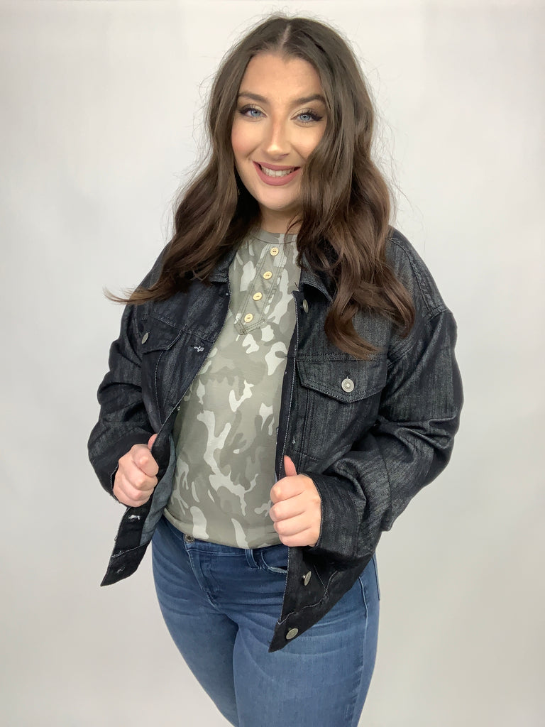 The Way We Were Denim Jacket-Coats and Jackets-Timber Brooke Boutique, Online Women's Fashion Boutique in Amarillo, Texas