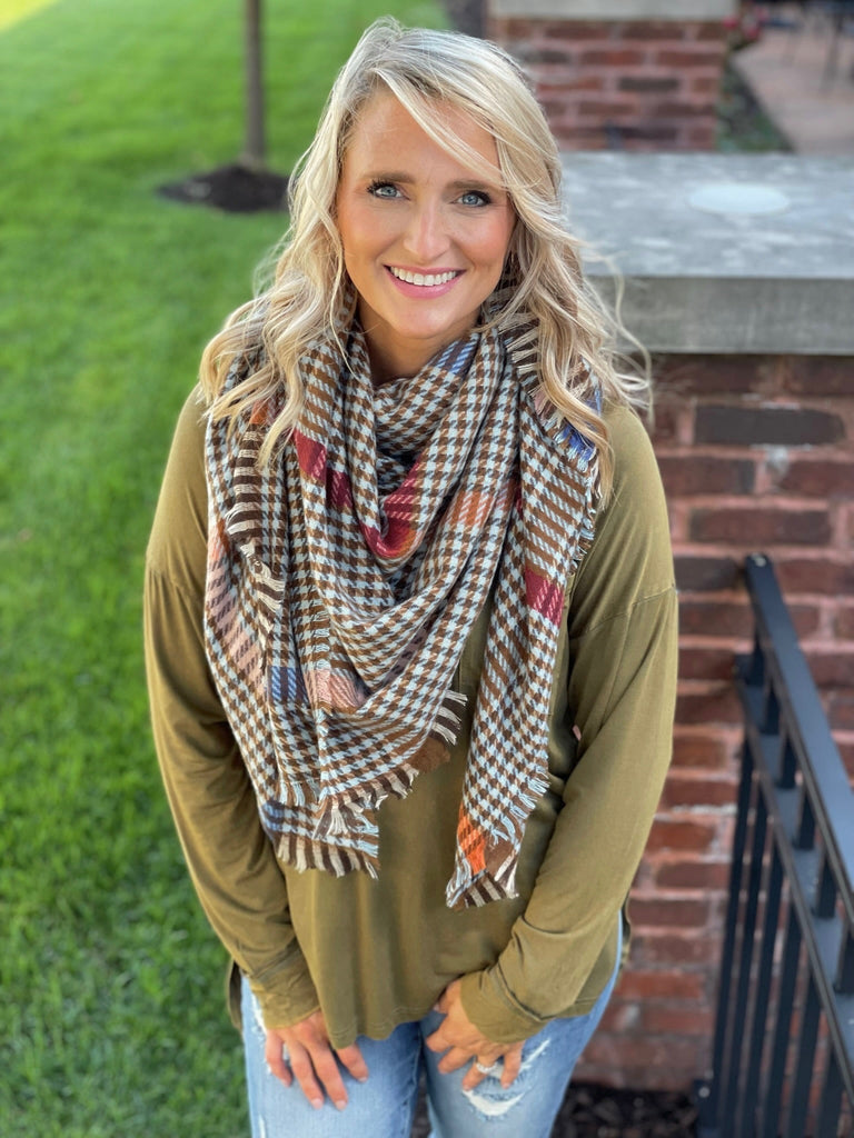 A Better Life Top in Olive-White Birch-Timber Brooke Boutique, Online Women's Fashion Boutique in Amarillo, Texas