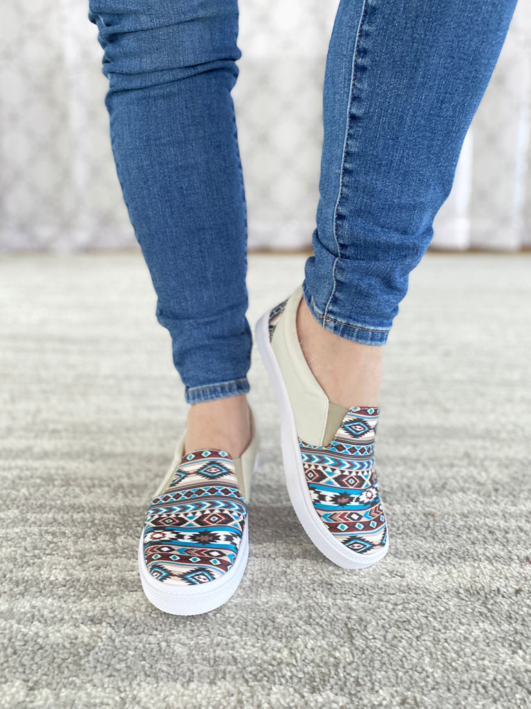My Blue Aztec Sneakers-MS-Everglades-Timber Brooke Boutique, Online Women's Fashion Boutique in Amarillo, Texas