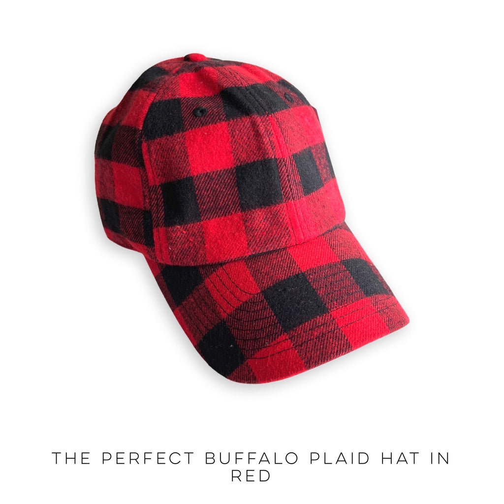The Perfect Buffalo Plaid Hat in Red-YFW-Timber Brooke Boutique, Online Women's Fashion Boutique in Amarillo, Texas