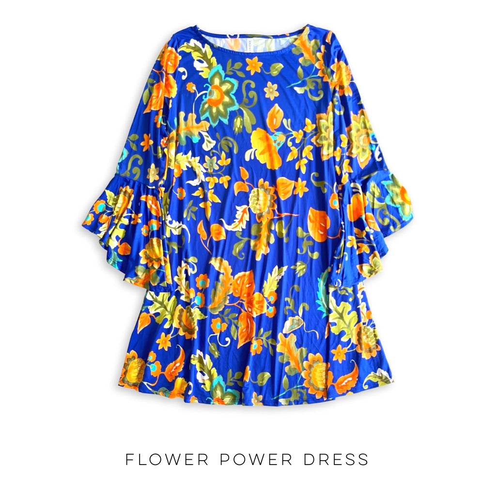 Flower Power Dress-Emerald-Timber Brooke Boutique, Online Women's Fashion Boutique in Amarillo, Texas