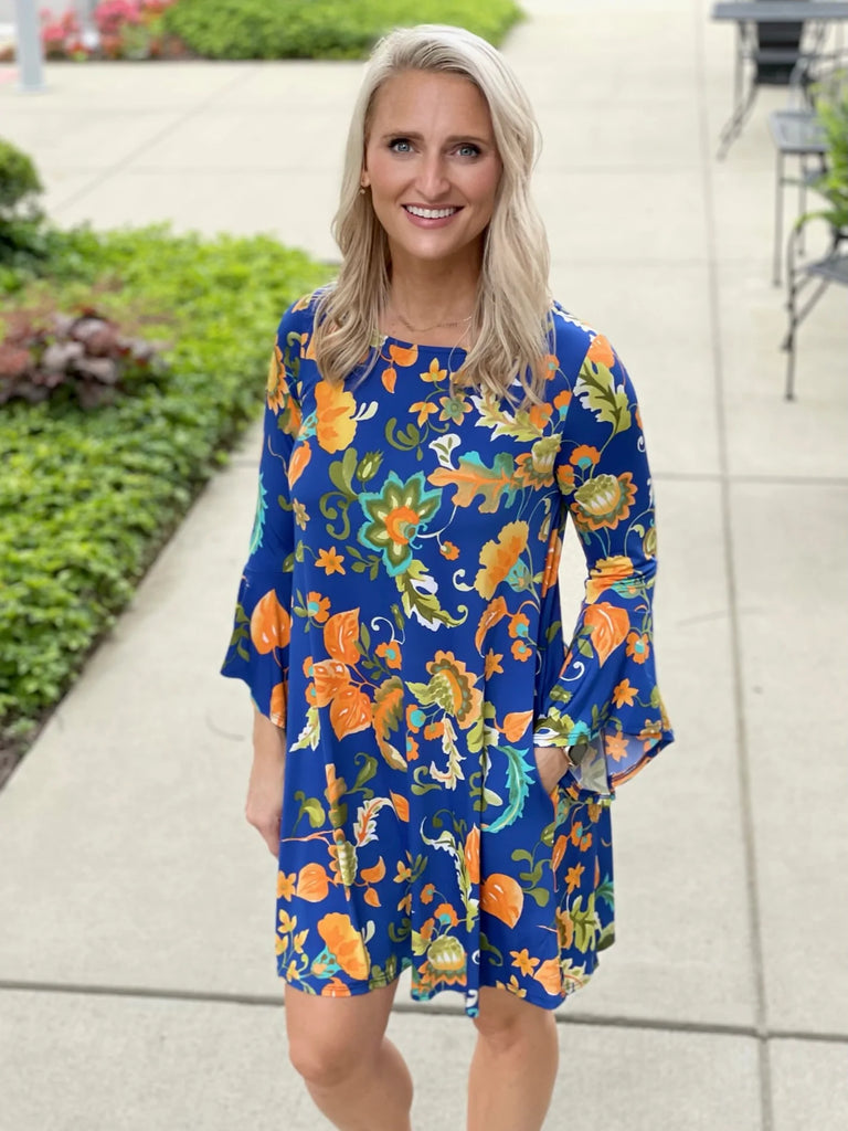 Flower Power Dress-Emerald-Timber Brooke Boutique, Online Women's Fashion Boutique in Amarillo, Texas