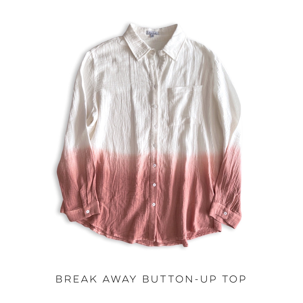 Break Away Button-Up Top-White Birch-Timber Brooke Boutique, Online Women's Fashion Boutique in Amarillo, Texas