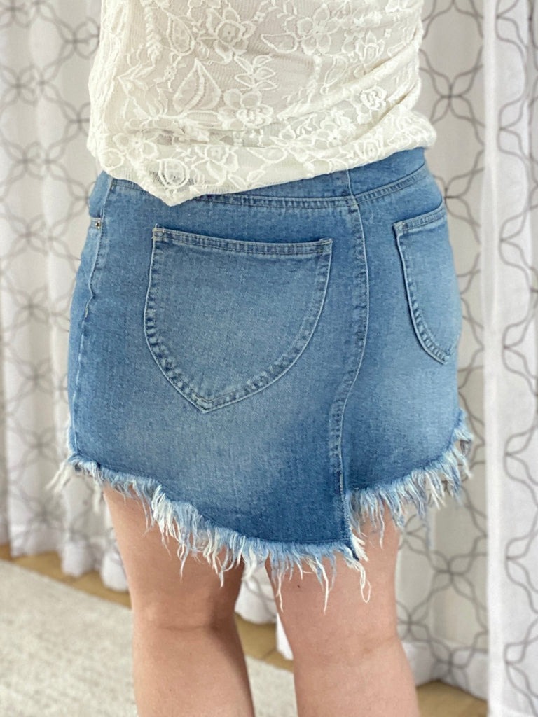 In the Summertime Denim Skirt-White Birch-Timber Brooke Boutique, Online Women's Fashion Boutique in Amarillo, Texas