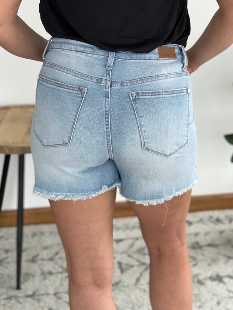 Thinkin' About You Braided Judy Blue Shorts-judy blue-Timber Brooke Boutique, Online Women's Fashion Boutique in Amarillo, Texas