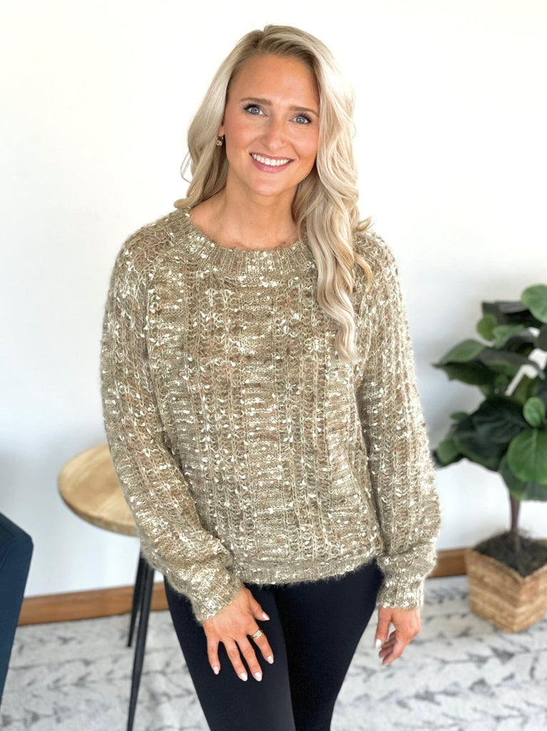Way to Be Knit Sweater in Olive-Sew in Love-Timber Brooke Boutique, Online Women's Fashion Boutique in Amarillo, Texas