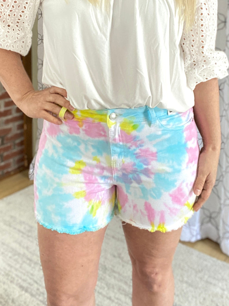 The Hippie Dippie Judy Blue Shorts-judy blue-Timber Brooke Boutique, Online Women's Fashion Boutique in Amarillo, Texas