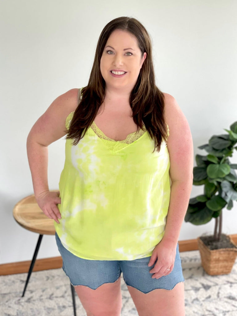 Love Into the Light Tank in Lime-White Birch-Timber Brooke Boutique, Online Women's Fashion Boutique in Amarillo, Texas