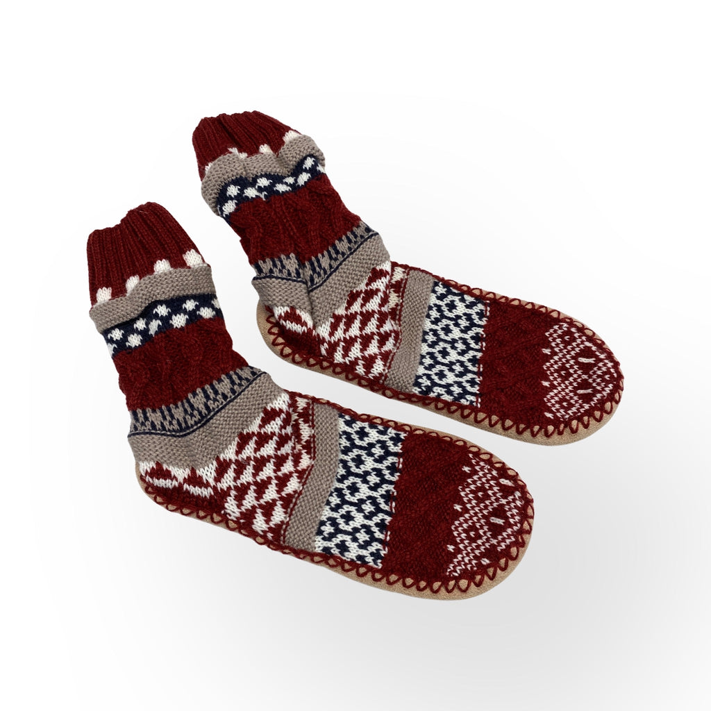Nordic Night Slipper Booties in Burgundy-Urbanista-Timber Brooke Boutique, Online Women's Fashion Boutique in Amarillo, Texas