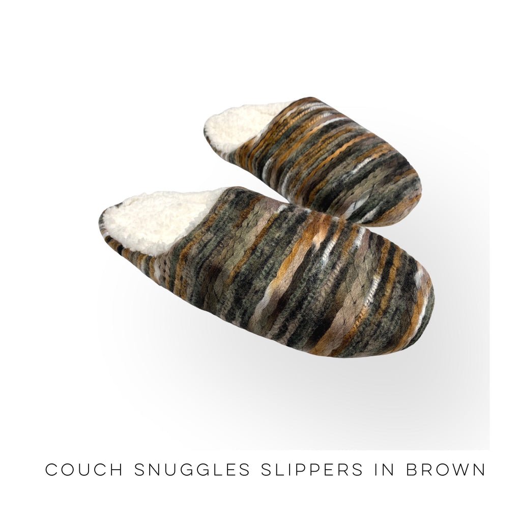 Couch Snuggles Slippers in Brown-Urbanista-Timber Brooke Boutique, Online Women's Fashion Boutique in Amarillo, Texas