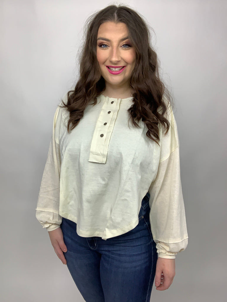Osaka Top In Cream-Long Sleeve Tops-Timber Brooke Boutique, Online Women's Fashion Boutique in Amarillo, Texas