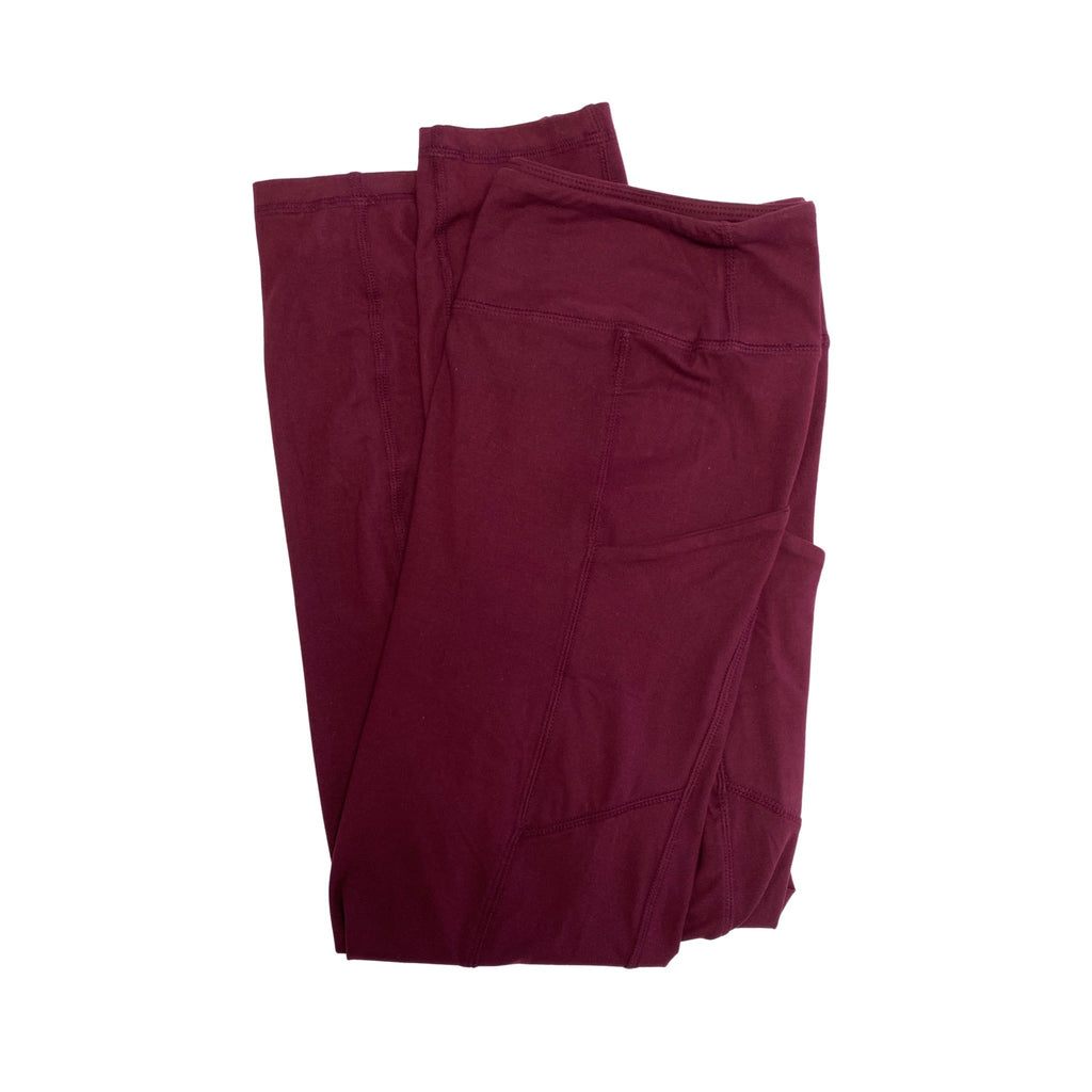 On The Go Leggings in Burgundy-Rae Mode-Timber Brooke Boutique, Online Women's Fashion Boutique in Amarillo, Texas