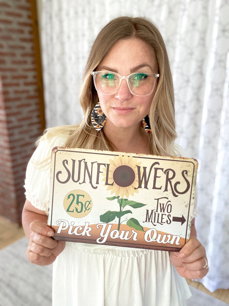 Sunflower Picking Sign-Lone Star Art-Timber Brooke Boutique, Online Women's Fashion Boutique in Amarillo, Texas