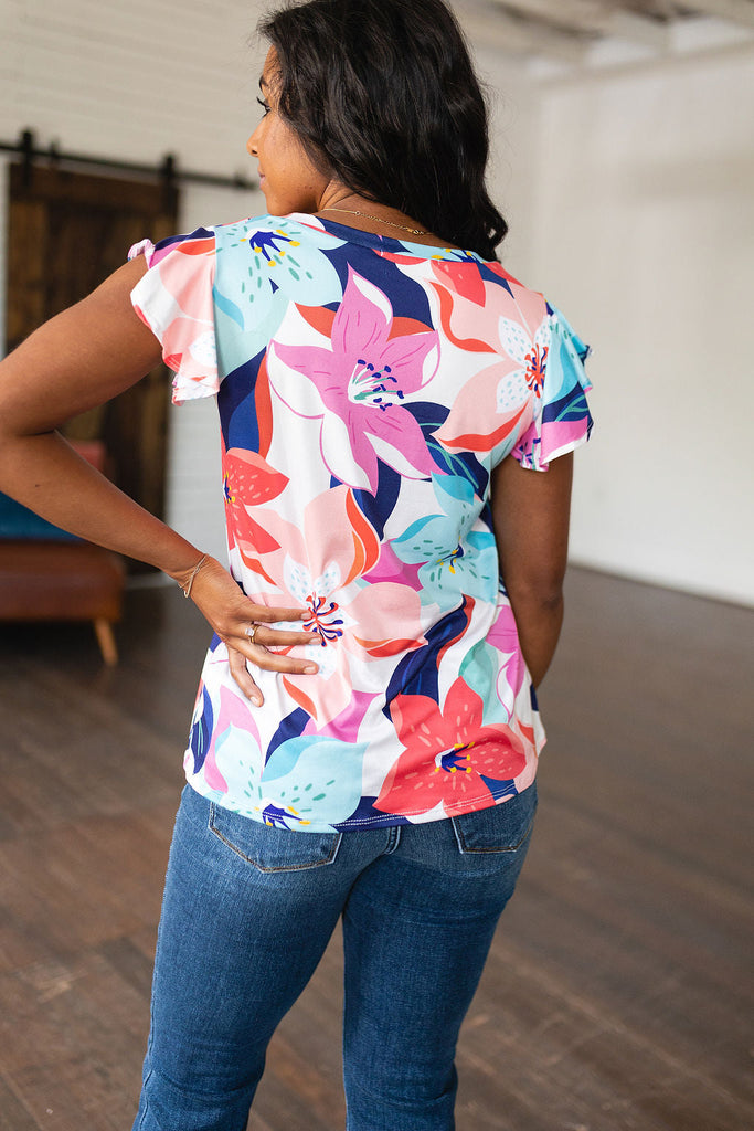 Impossible to Ignore Floral Blouse-Womens-Timber Brooke Boutique, Online Women's Fashion Boutique in Amarillo, Texas