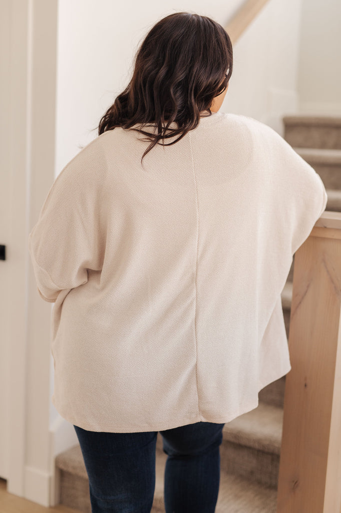 Ivory Thoughts Chenille Blouse-Womens-Timber Brooke Boutique, Online Women's Fashion Boutique in Amarillo, Texas