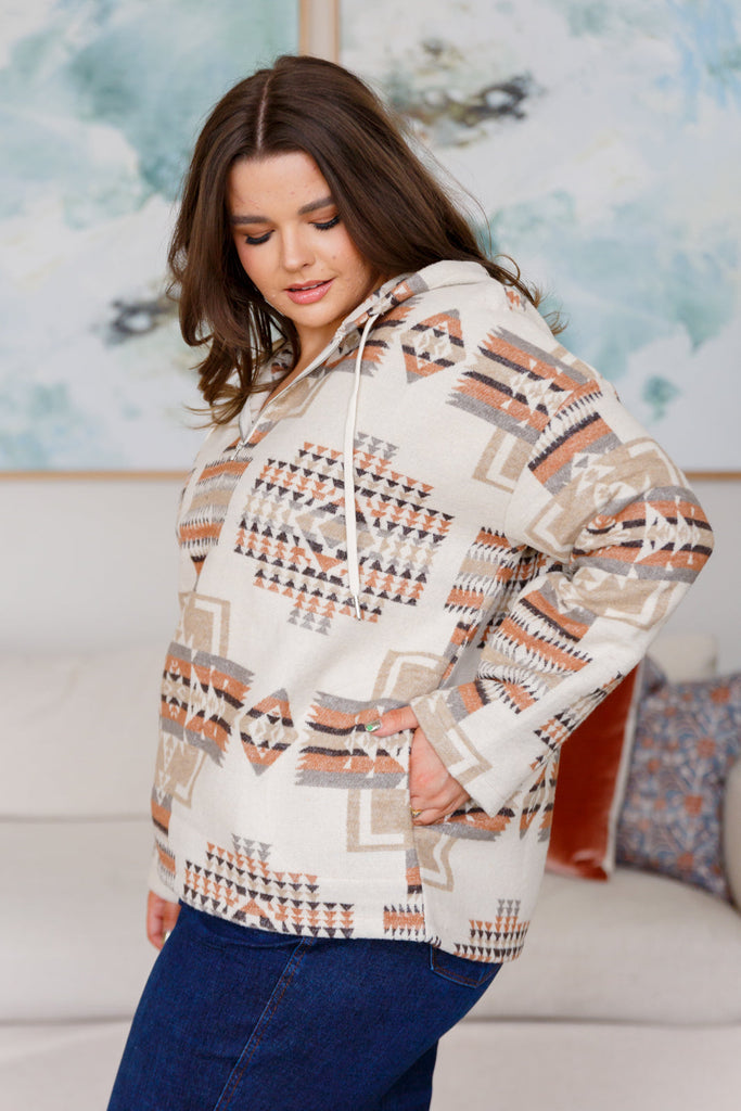Just Going For It Aztec Hoodie-Womens-Timber Brooke Boutique, Online Women's Fashion Boutique in Amarillo, Texas