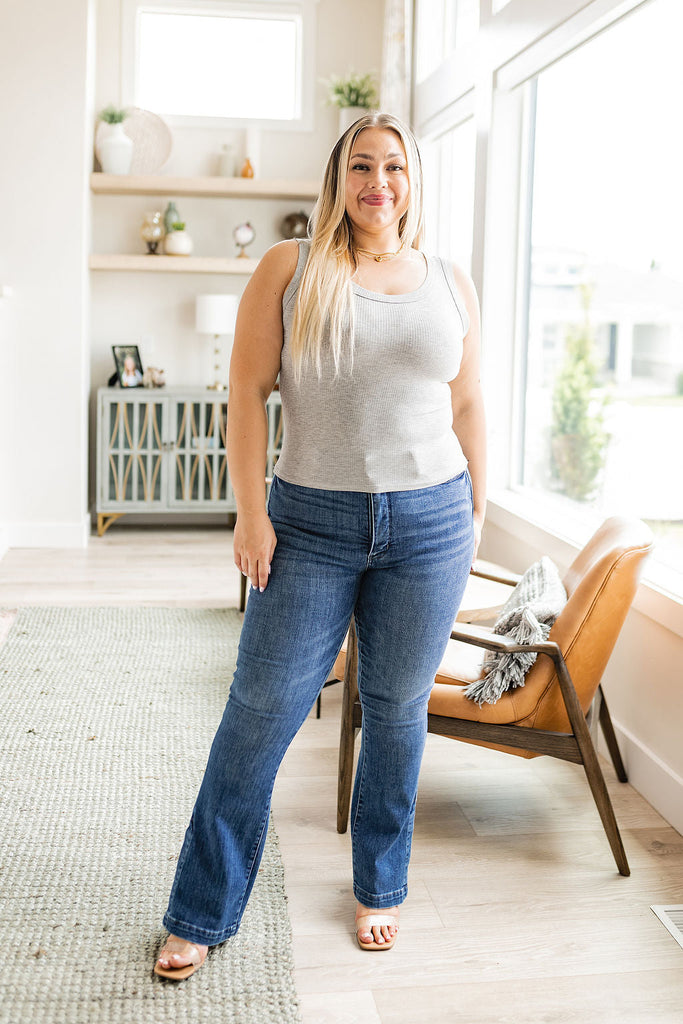 Just One More Ribbed Tank in Heather Grey-Womens-Timber Brooke Boutique, Online Women's Fashion Boutique in Amarillo, Texas