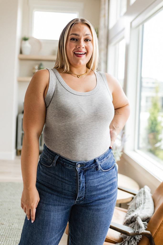 Just One More Ribbed Tank in Heather Grey-Womens-Timber Brooke Boutique, Online Women's Fashion Boutique in Amarillo, Texas