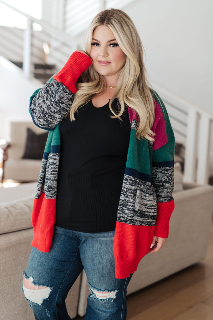 Keep it Cozy Striped Cardigan-Womens-Timber Brooke Boutique, Online Women's Fashion Boutique in Amarillo, Texas
