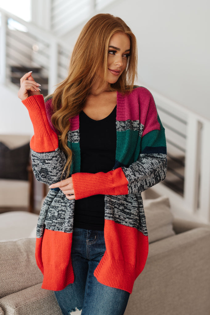 Keep it Cozy Striped Cardigan-Womens-Timber Brooke Boutique, Online Women's Fashion Boutique in Amarillo, Texas