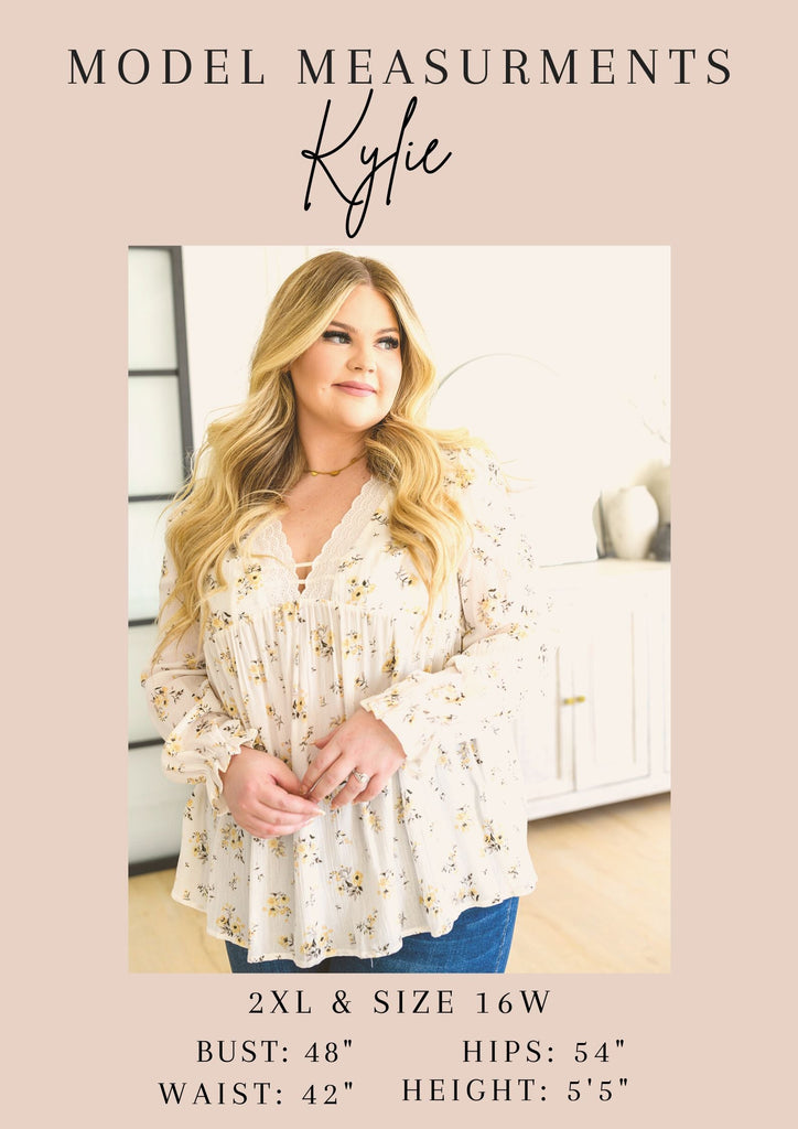 Floral Feels Flutter Sleeve Babydoll Blouse-Womens-Timber Brooke Boutique, Online Women's Fashion Boutique in Amarillo, Texas